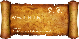 Váradi Hilda névjegykártya